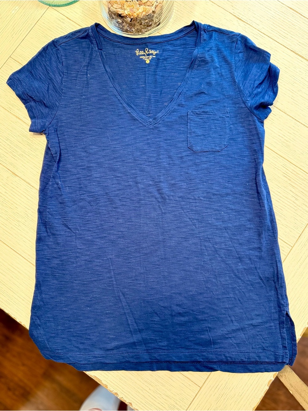 Lilly Pulitzer Women's V-Neck Pocket Tee — Royal Blue